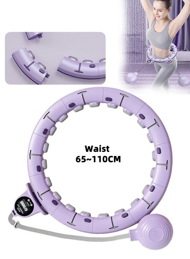 DURKU Smart Hula Hoop, Adjustable Hula Hoop with Massage Pads and Detachable Parts, Weighted Hula Hoop with 360° Surround Massage Weighted Design, Eco-Friendly Material - Image 1